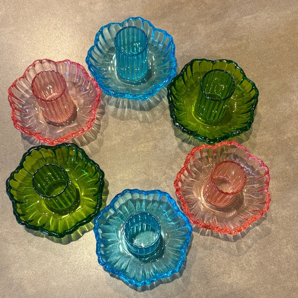 Amazon Multicolor Glass Candle Holders